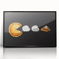 Large abstract wall art featuring autumnal hues on acrylic, framed in black, suitable for modern art wall decor.