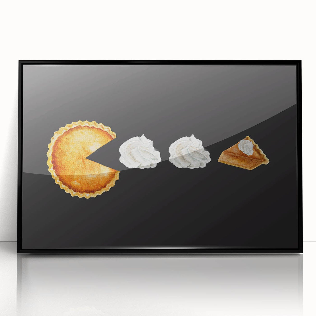 Large abstract wall art featuring autumnal hues on acrylic, framed in black, suitable for modern art wall decor.