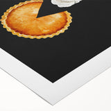 Art deco poster featuring autumnal trees in orange and yellow tones on a rolled canvas, suitable for dining room decor.