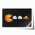 Rolled canvas print featuring a fall-themed floral design in warm orange and red tones, ideal for art wall dining room.