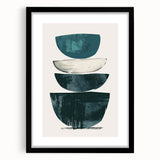 Dining Room Wall Art - Minimalist Abstract Stacked Bowls