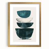 Dining Room Wall Art - Minimalist Abstract Stacked Bowls
