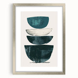 Dining Room Wall Art - Minimalist Abstract Stacked Bowls