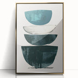 Dining Room Wall Art - Minimalist Abstract Stacked Bowls