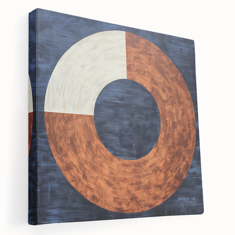 Geometric Circle Living Room Wall Art - Modern Canvas Print