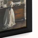 Abstract figurative framed canvas artwork showcasing vibrant colors and dynamic shapes, perfect for modern home decor, emphasizing creativity and artistic expression.