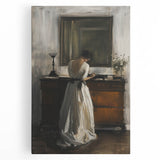 Abstract figurative stretched canvas artwork in vibrant colors, showcasing dynamic shapes and forms, perfect for modern home decor and artistic expression.