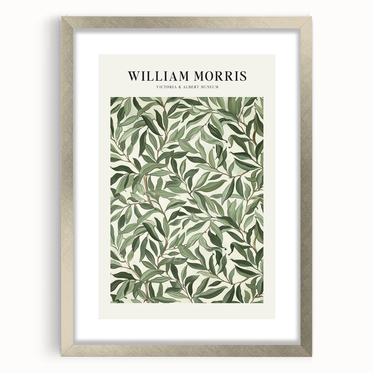 Abstract floral frame with a silver mat showcasing vibrant colors and intricate designs, perfect for enhancing modern home decor aesthetics.