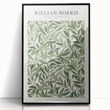 Framed acrylic artwork showcasing a vibrant abstract floral design in shades of pink, green, and blue, set against a sleek black frame for modern decor.