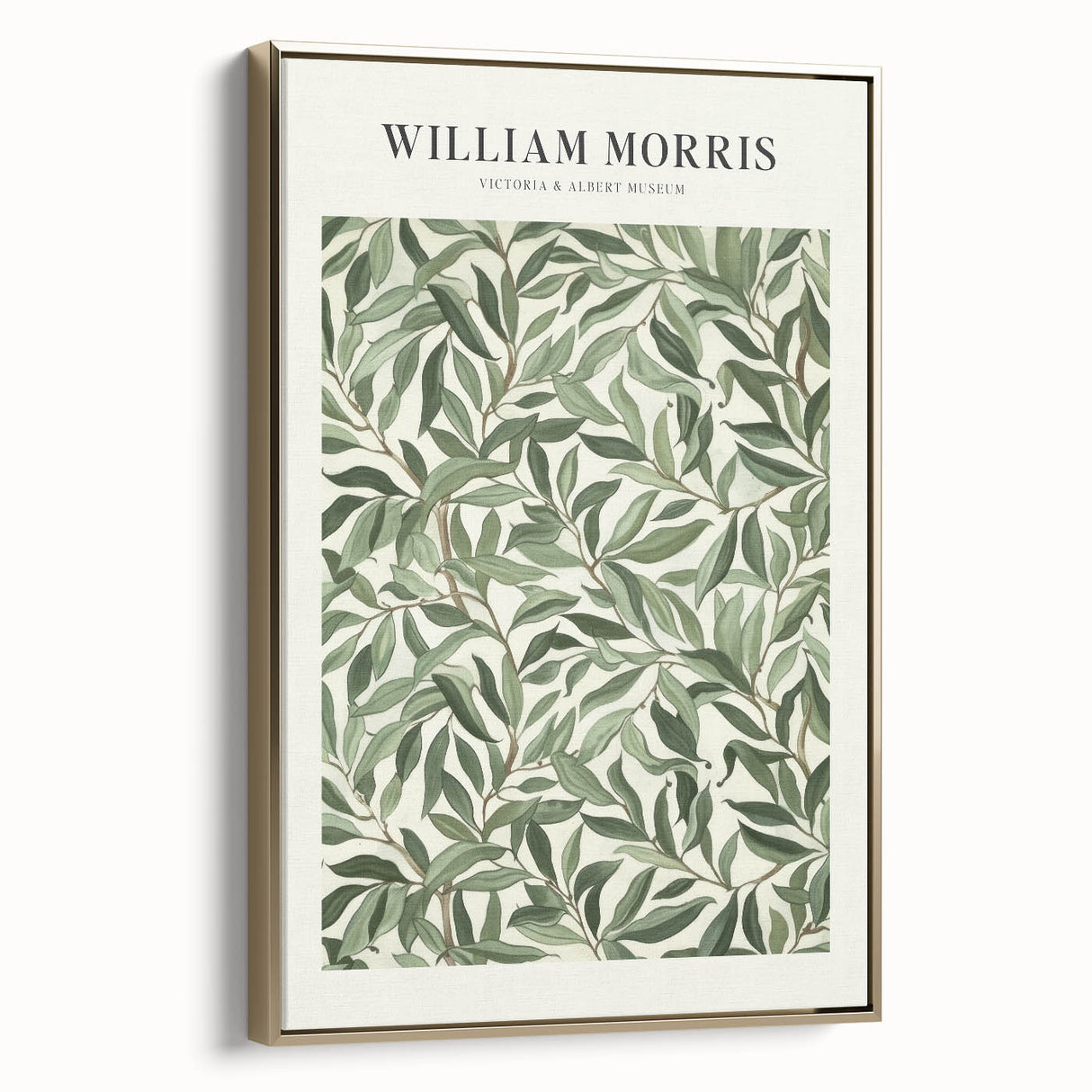 Framed canvas artwork showcasing an elegant abstract floral design in vibrant gold and soft pastel colors, perfect for modern home decor.