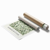 Abstract floral rolled print showcasing vibrant colors and intricate designs, elegantly packaged in a protective cardboard tube for easy display and transport.