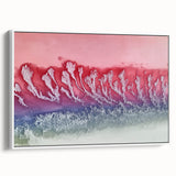 Framed abstract landscape canvas art showcasing a serene blend of earthy tones and gentle brush strokes, displayed from a white side view, perfect for modern decor.