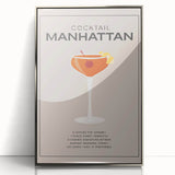 Mid-century modernist art deco poster featuring a stylized food and drink motif in muted pastel shades.