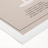 Art deco poster featuring stylized food and drink illustrations on a rolled canvas, ideal for dining room decor.