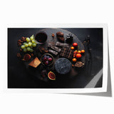 Extra large rolled canvas print featuring an array of colorful fruits, ideal for art wall dining room decor.