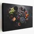 Large canvas featuring an assortment of vibrant fruits, ideal for kitchen wall art.