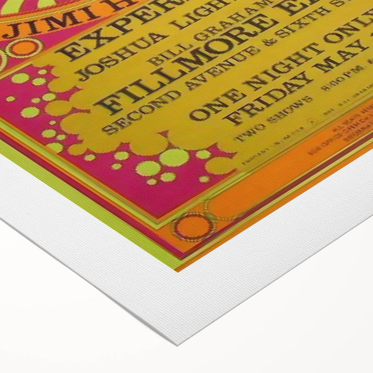 Jimi Hendrix Psychedelic Poster – Vintage Fillmore East Wall Art
