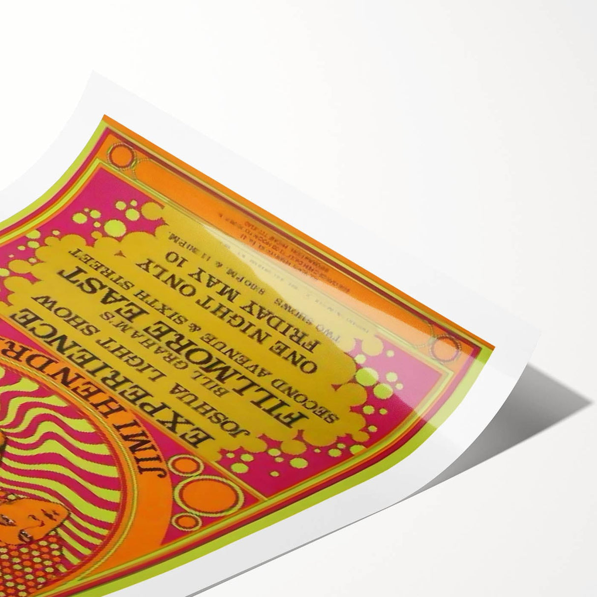 Jimi Hendrix Psychedelic Poster – Vintage Fillmore East Wall Art