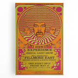 Jimi Hendrix Psychedelic Poster – Vintage Fillmore East Wall Art