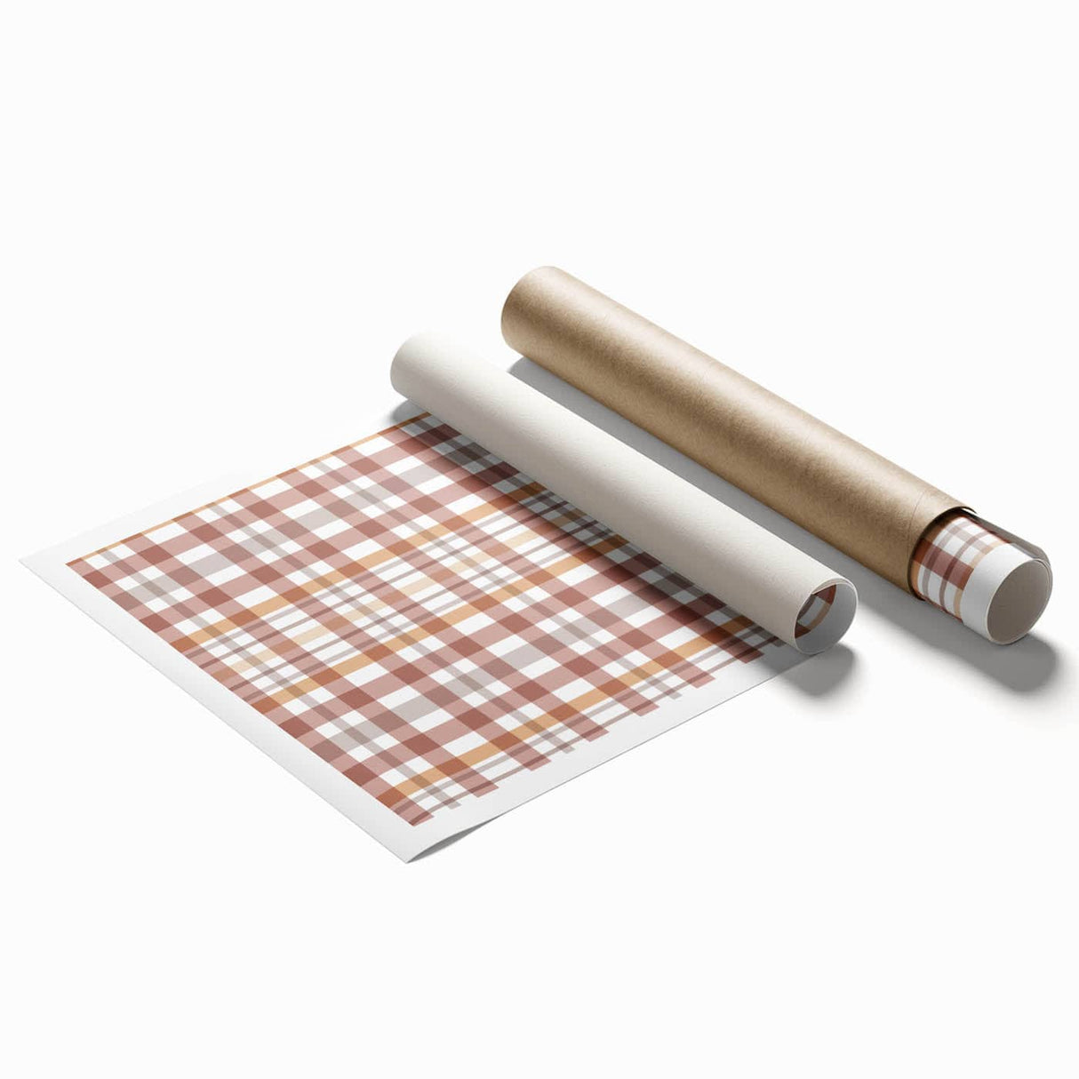 Extra large rolled print featuring autumnal floral art in warm orange and red tones.