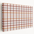 Autumn-themed landscape on stretched canvas, featuring warm orange and brown tones, ideal for kitchen wall art.