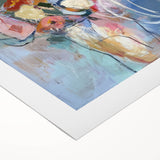 Framed Dining Room Prints - Abstract Floral Bouquet Painting