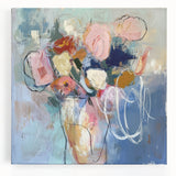 Framed Dining Room Prints - Abstract Floral Bouquet Painting