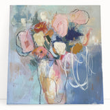 Framed Dining Room Prints - Abstract Floral Bouquet Painting