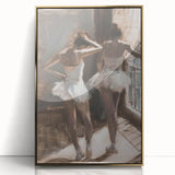 Abstract figurative artwork framed in gold, showcasing vibrant colors and dynamic shapes, perfect for modern home decor or art enthusiasts.