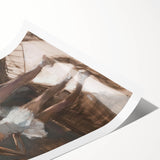 Abstract figurative art print showcasing vibrant colors and dynamic shapes, elegantly rolled and packaged for delivery in a protective cardboard tube. Ideal for modern home decor enthusiasts seeking unique artistic expression.