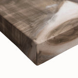 Close-up of a vibrant abstract figurative stretched canvas artwork, showcasing intricate brushstrokes and rich colors, perfect for modern home decor.