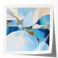 Colorful Abstract Wall Art – Blue, Peach & Gold Modern Canvas Decor