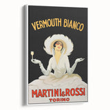 Vintage poster art of colorful food and drinks on an extra large framed canvas, ideal for living room decor.