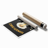 Extra large rolled print featuring a detailed floral design in soft pastel shades.