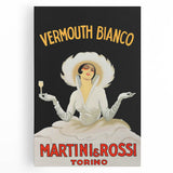 Black and white stretched canvas featuring assorted kitchen utensils, ideal for kitchen wall art.