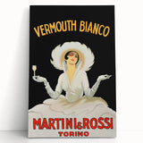 Large black and white stretched canvas featuring assorted culinary items, ideal for kitchen wall art.