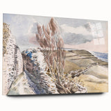 Pastoral Coastal Landscape - Soft Modern Wall Art in Earthy Tones