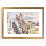 Pastoral Coastal Landscape - Soft Modern Wall Art in Earthy Tones