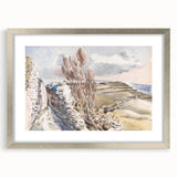 Pastoral Coastal Landscape - Soft Modern Wall Art in Earthy Tones