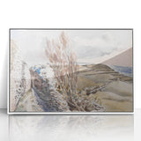 Pastoral Coastal Landscape - Soft Modern Wall Art in Earthy Tones