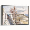 Pastoral Coastal Landscape - Soft Modern Wall Art in Earthy Tones