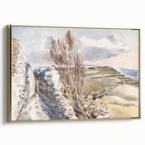 Pastoral Coastal Landscape - Soft Modern Wall Art in Earthy Tones