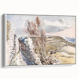 Pastoral Coastal Landscape - Soft Modern Wall Art in Earthy Tones