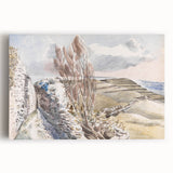 Pastoral Coastal Landscape - Soft Modern Wall Art in Earthy Tones