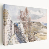 Pastoral Coastal Landscape - Soft Modern Wall Art in Earthy Tones