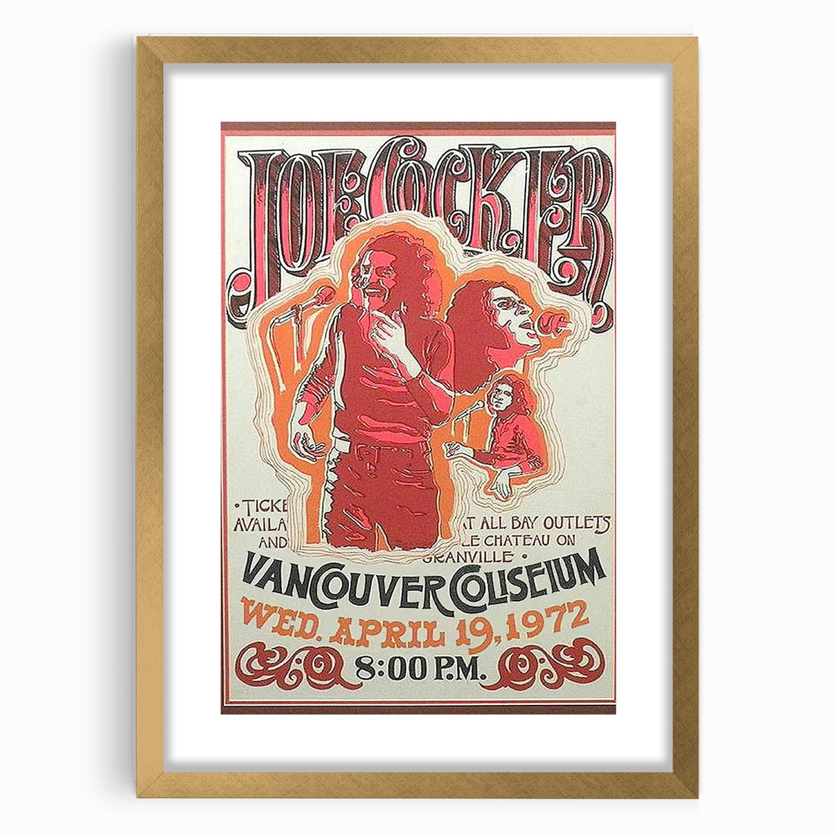Joe Cocker Retro Wall Art Vintage Prints Mid-Century Modern Poster