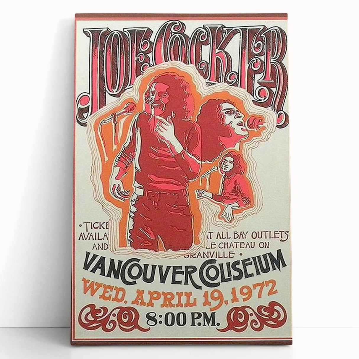 Joe Cocker Retro Wall Art Vintage Prints Mid-Century Modern Poster