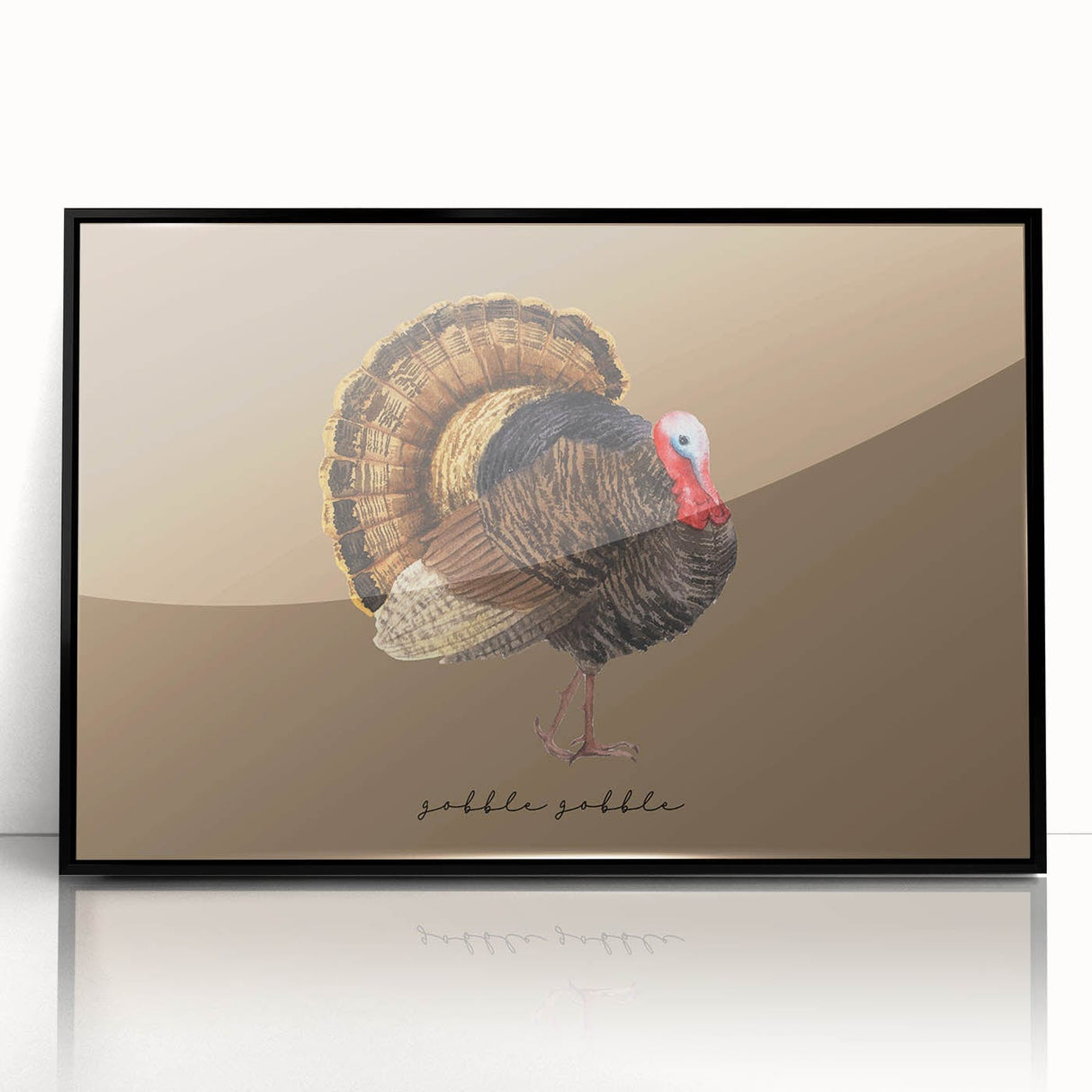 Large abstract wall art featuring mid-century modernist style with warm autumn hues on a framed acrylic print.