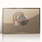 Mid-century modernist art featuring an autumnal scene with golden hues on a framed acrylic, ideal for nursery wall decor.