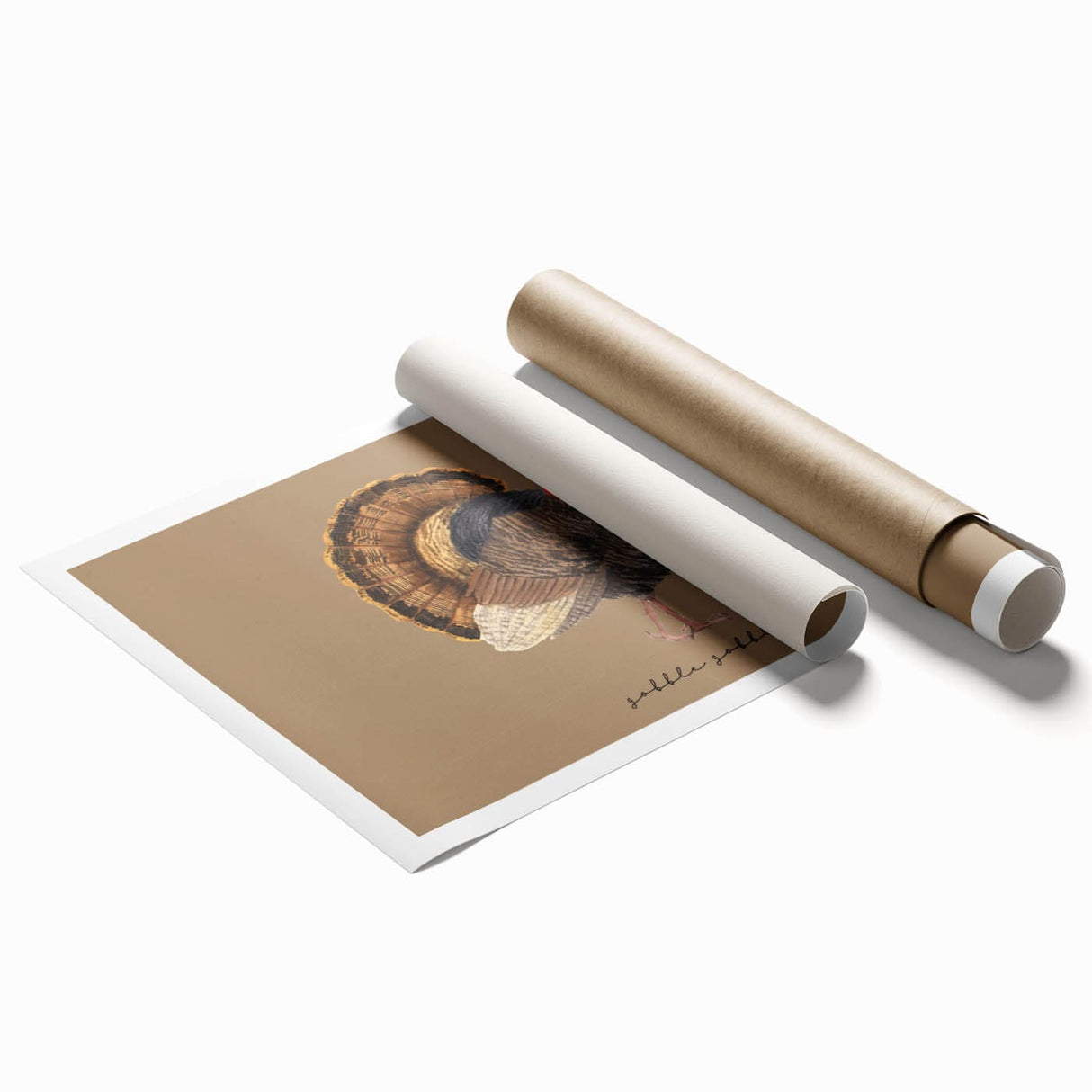 Extra large rolled print featuring a muted fall floral design, ideal for classy bathroom or large living room wall art.